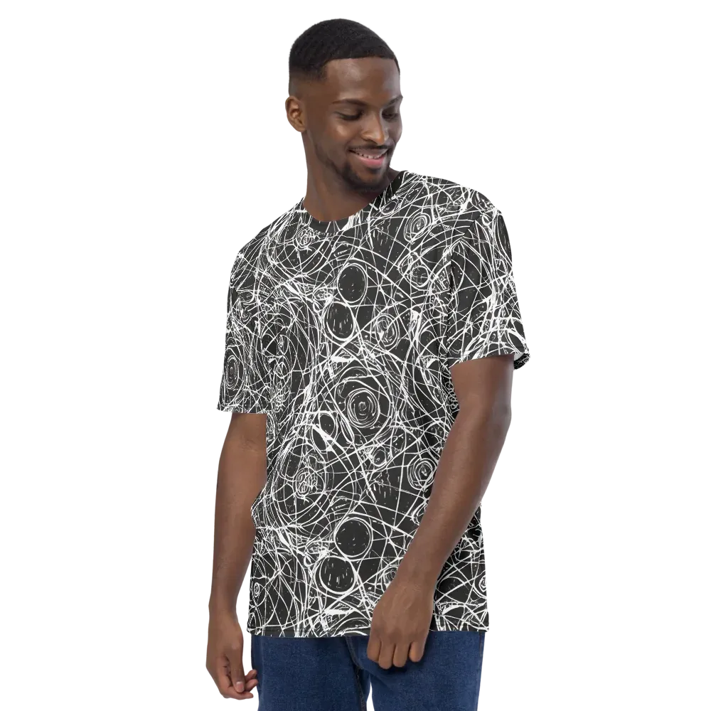 Ink Orbit on Men's Crew Neck T-Shirt — Left