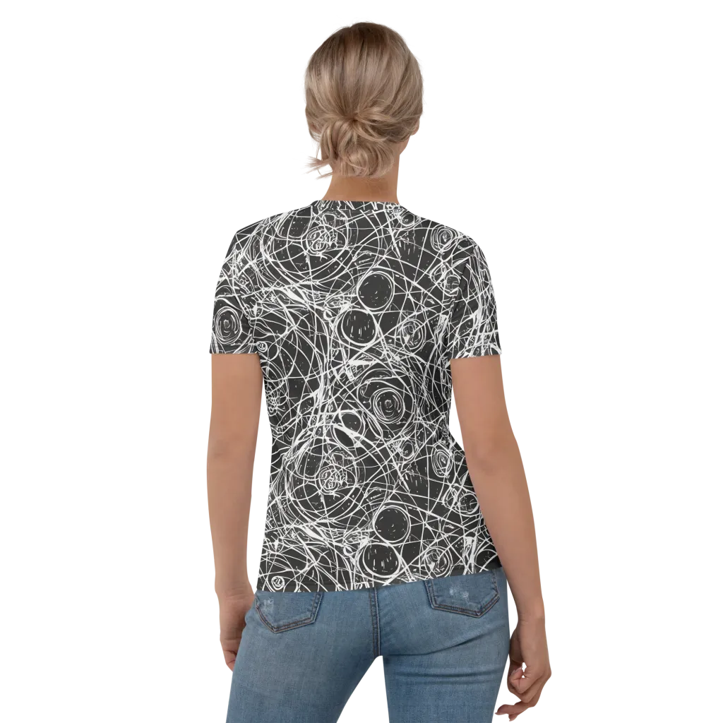 Ink Orbit on Women's Crew Neck T-Shirt — Back