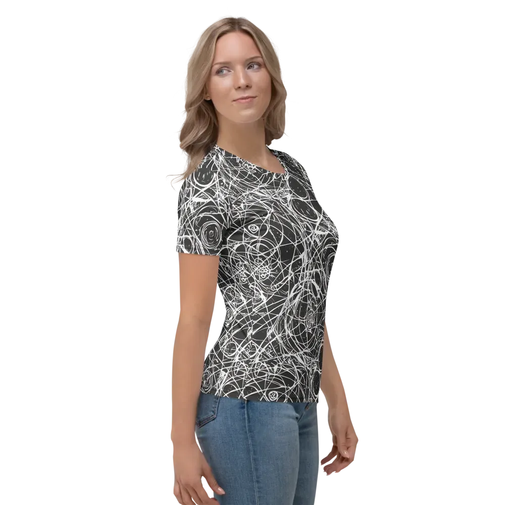 Ink Orbit on Women's Crew Neck T-Shirt — Right