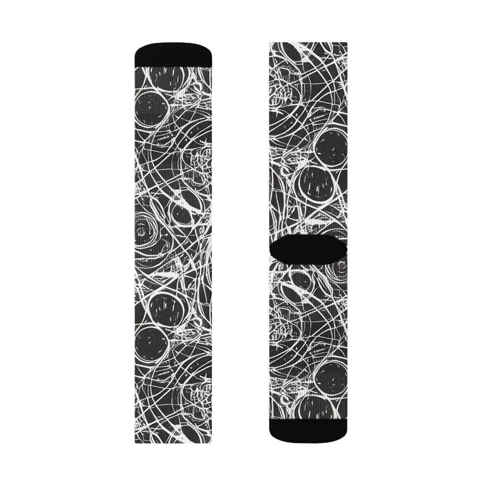 Ink Orbit on Socks — Left Sock