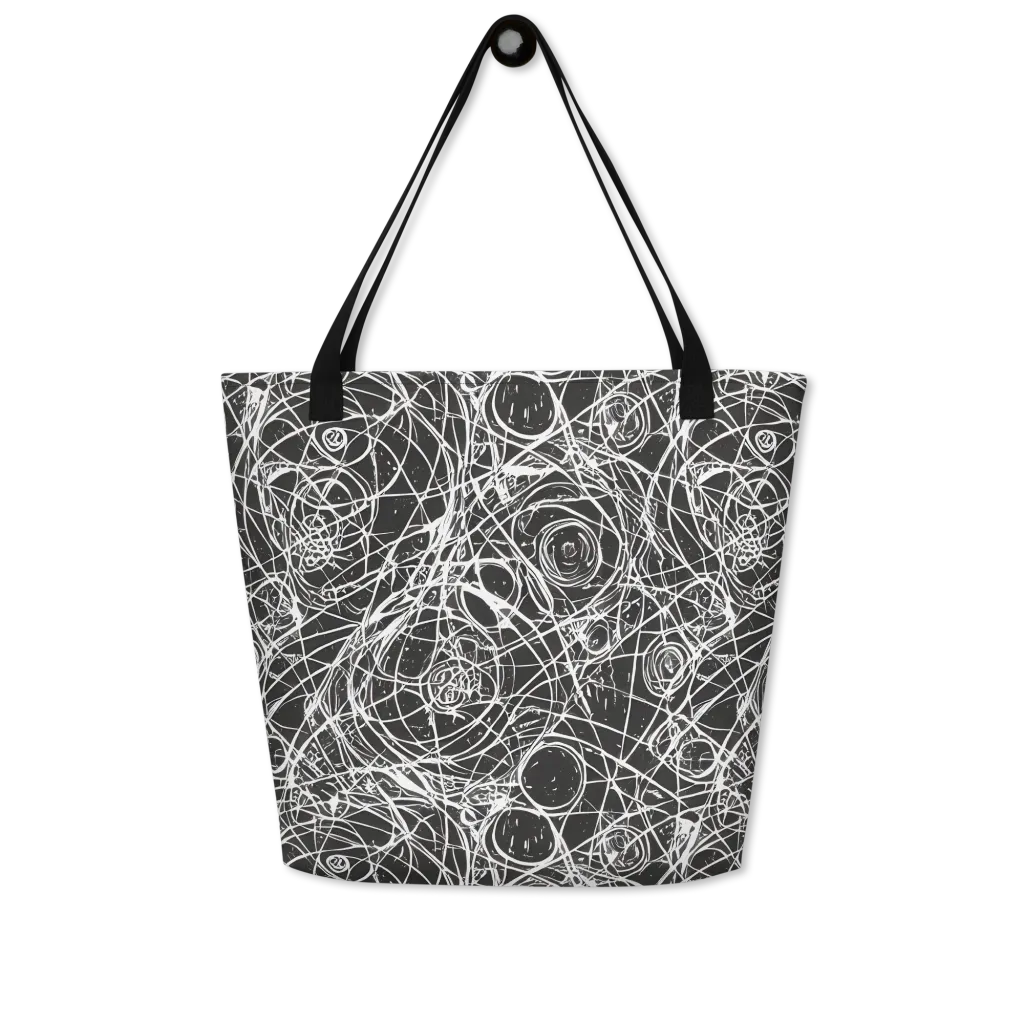Ink Orbit on Large Tote Bag W/ Pocket — Front