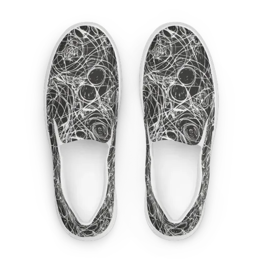 Ink Orbit on a Women's Slip-On Canvas Shoes