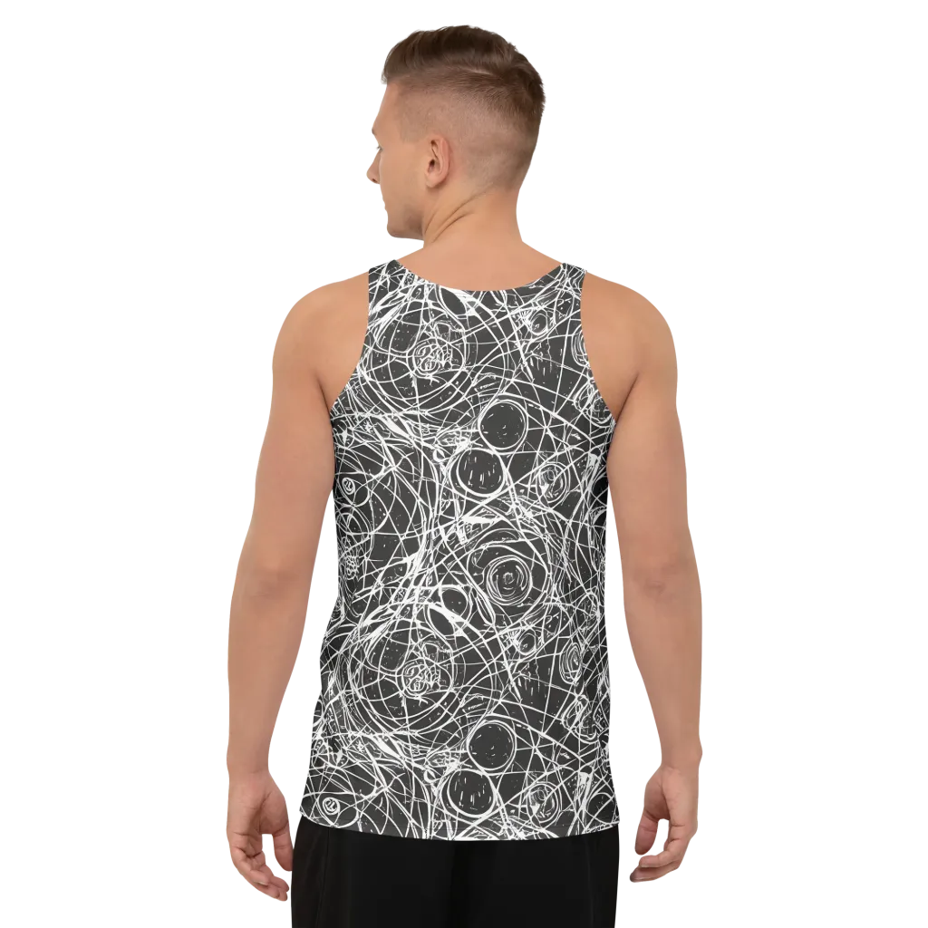 Ink Orbit on Men's Tank Top — Back