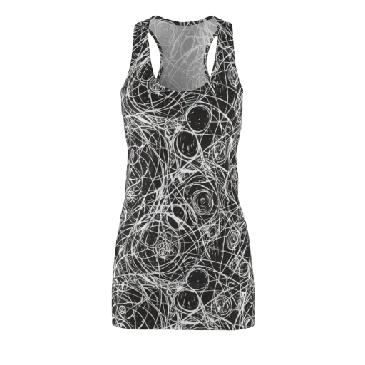 Ink Orbit on a Racerback Dress