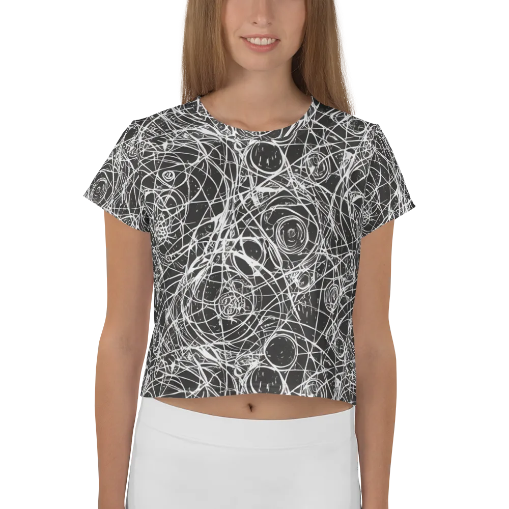 Ink Orbit on Crop Tee — Front