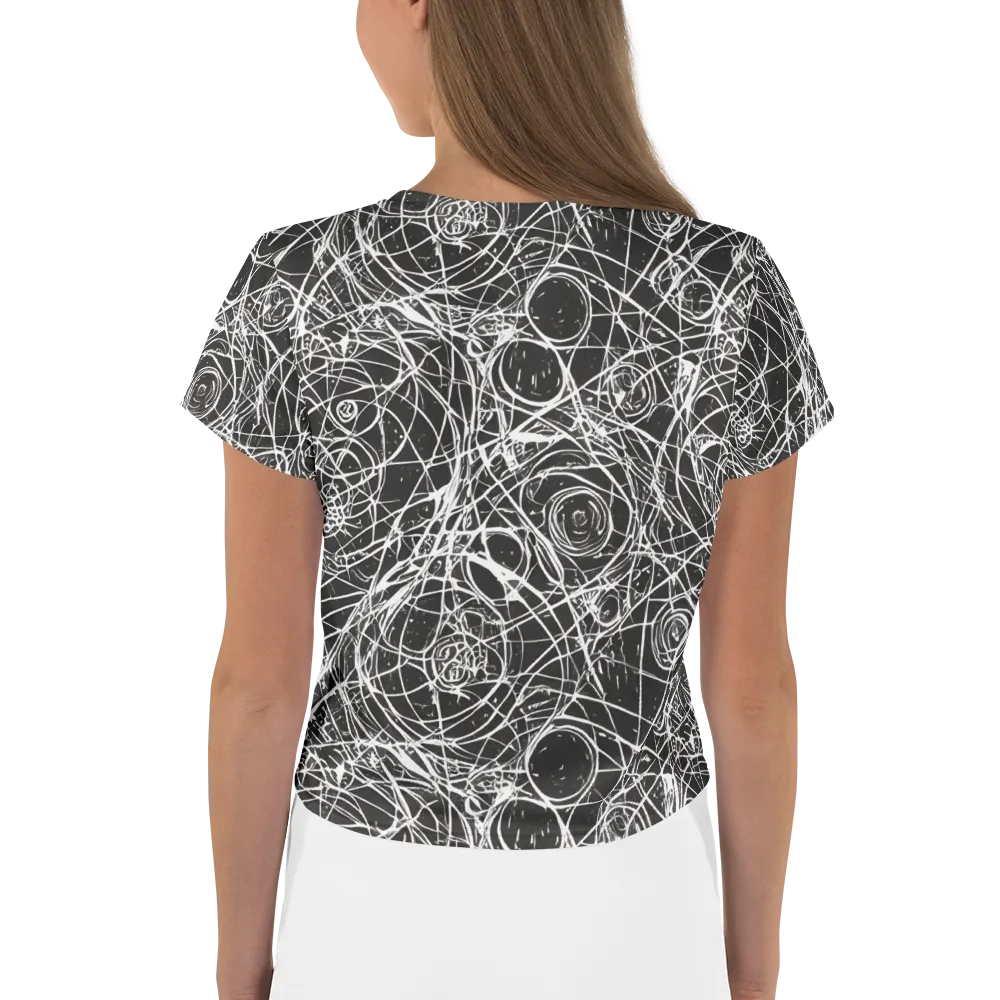 Ink Orbit on Crop Tee — Back