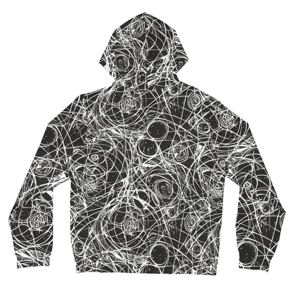 Ink Orbit on Women's Full-Zip Hoodie — Back