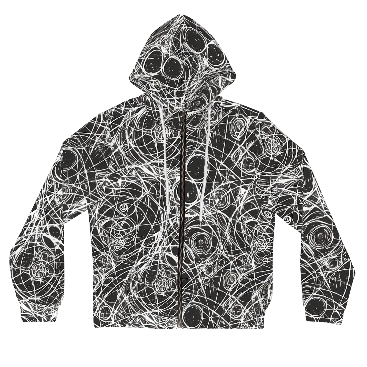 Ink Orbit on Women's Full-Zip Hoodie — Front