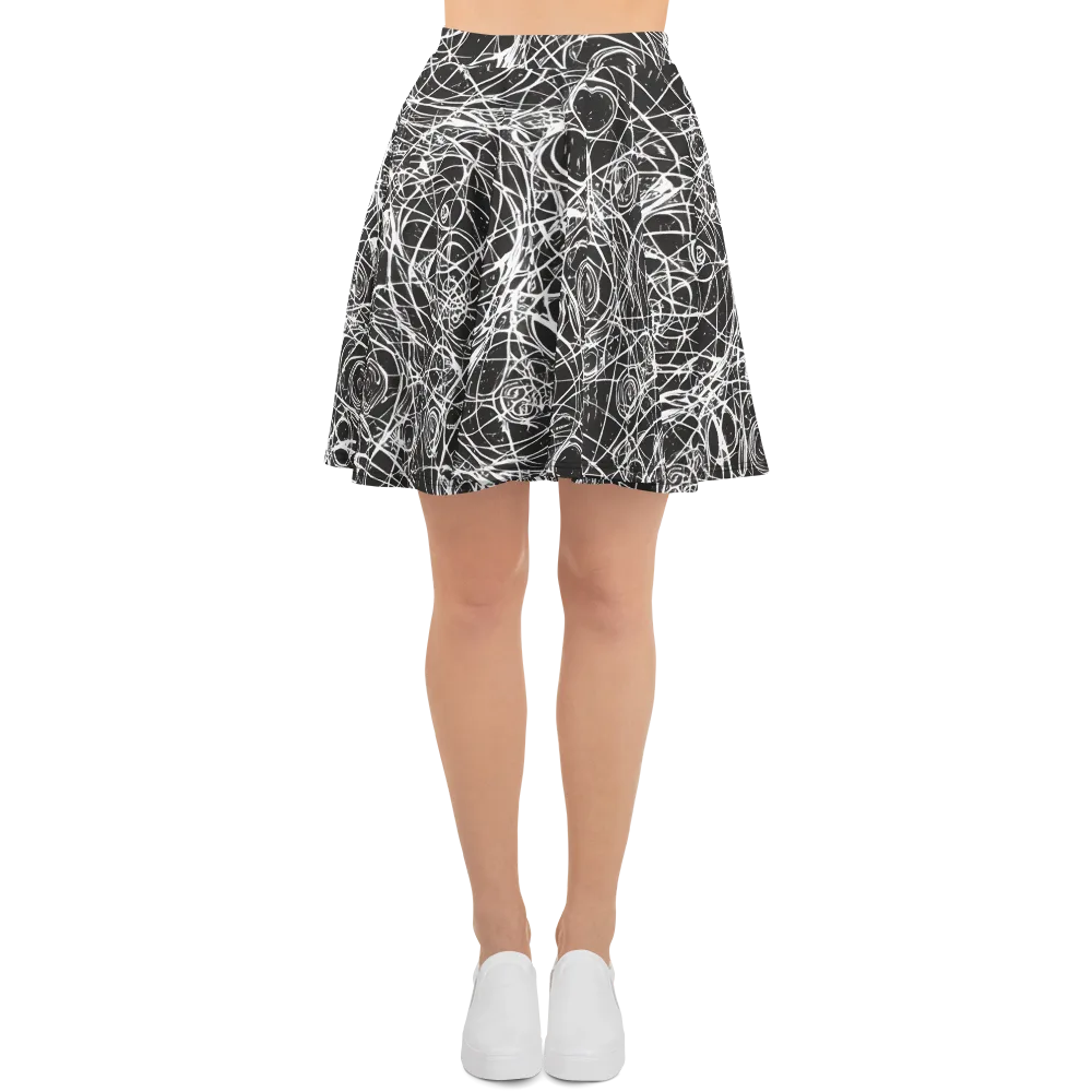 Ink Orbit on Skater Skirt — Front