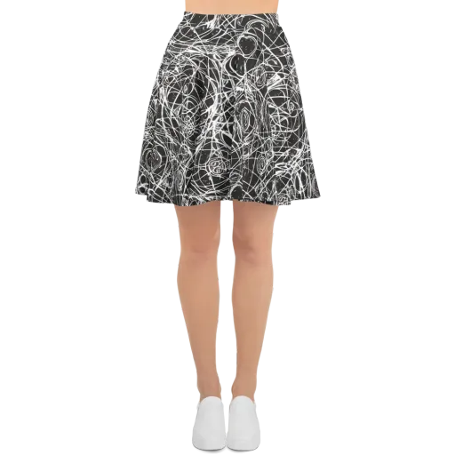 Ink Orbit on a Skater Skirt