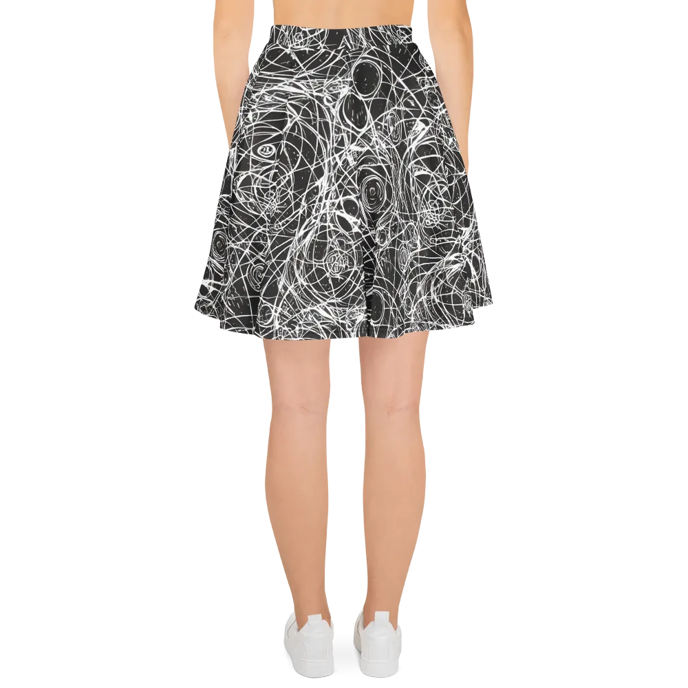 Ink Orbit on Skater Skirt — Back