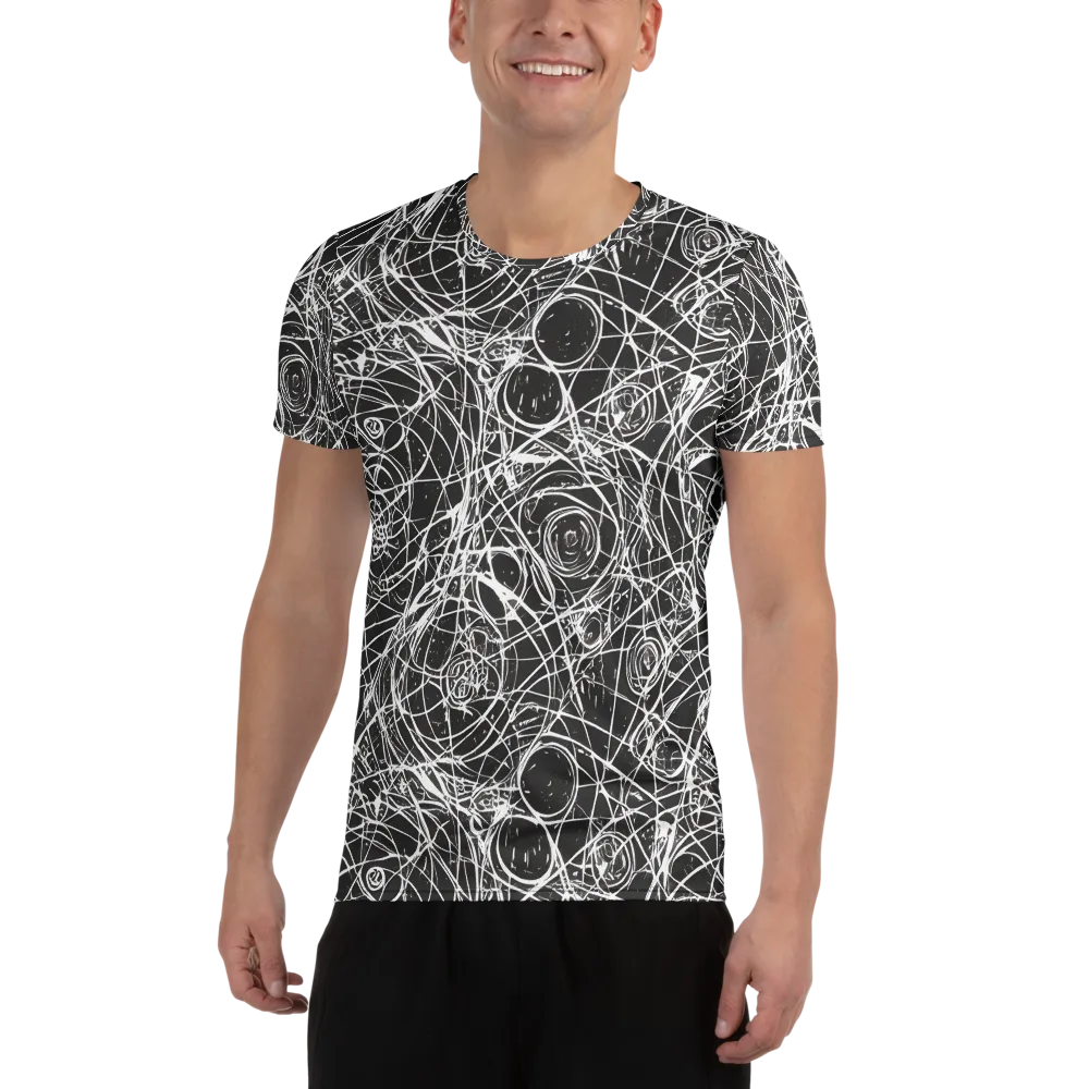 Ink Orbit on Men's Athletic T-Shirt — Front
