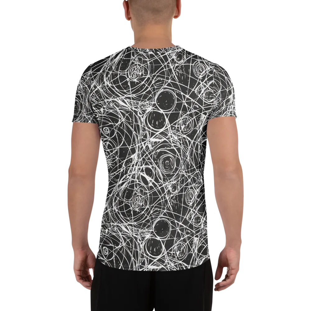 Ink Orbit on Men's Athletic T-Shirt — Back