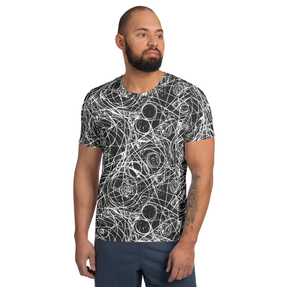 Ink Orbit on Men's Athletic T-Shirt — Front