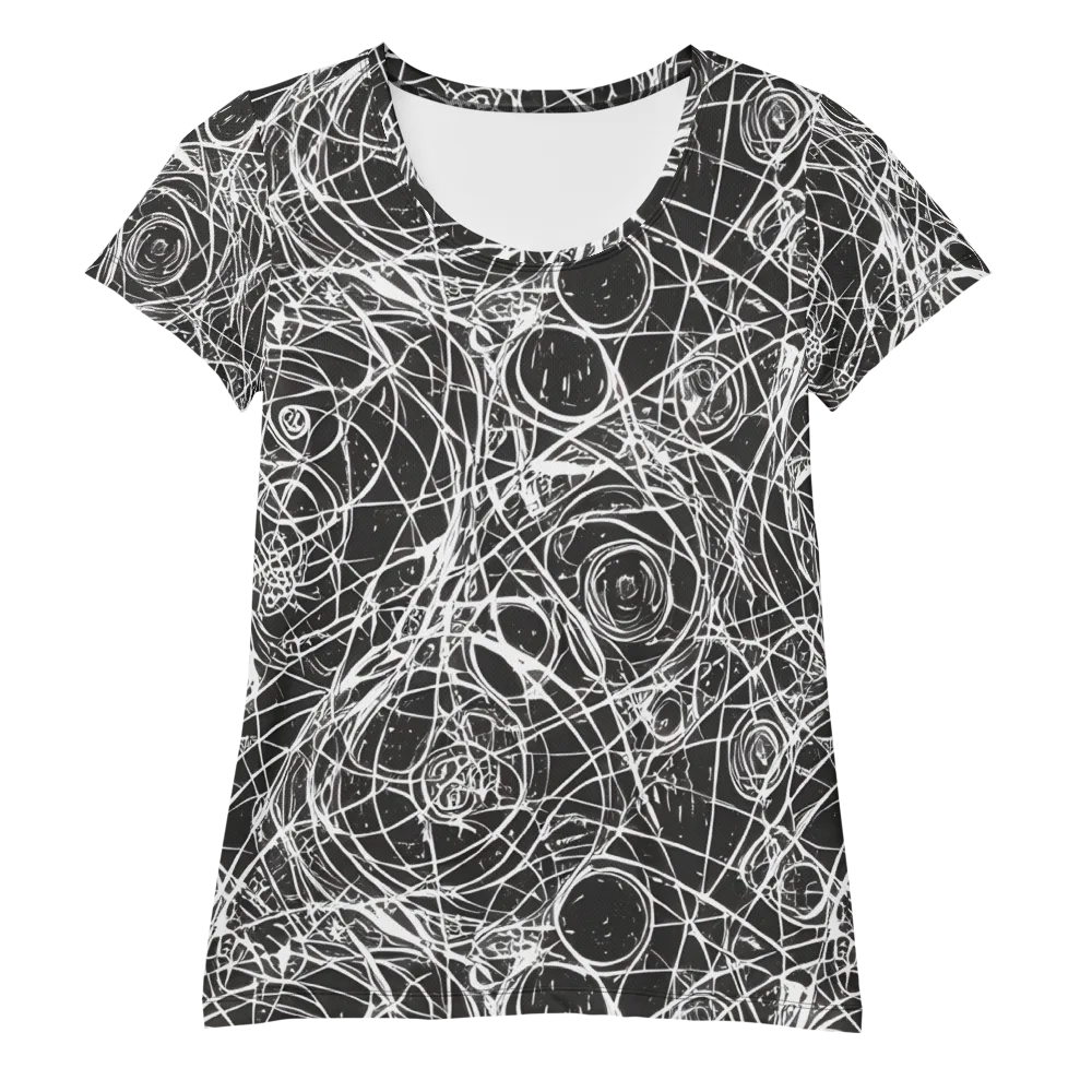 Ink Orbit on Women's Athletic T-Shirt — Front