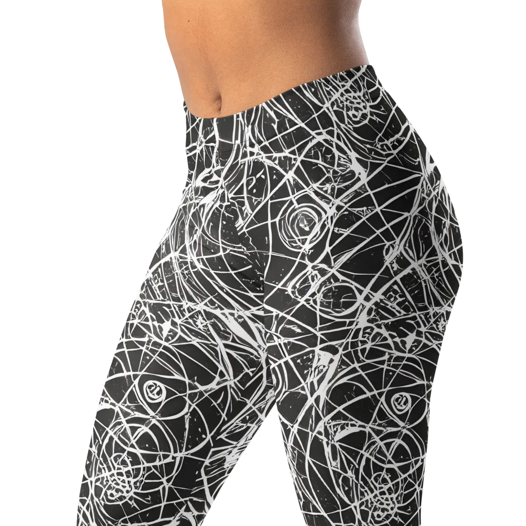 Ink Orbit on Leggings — Left Front