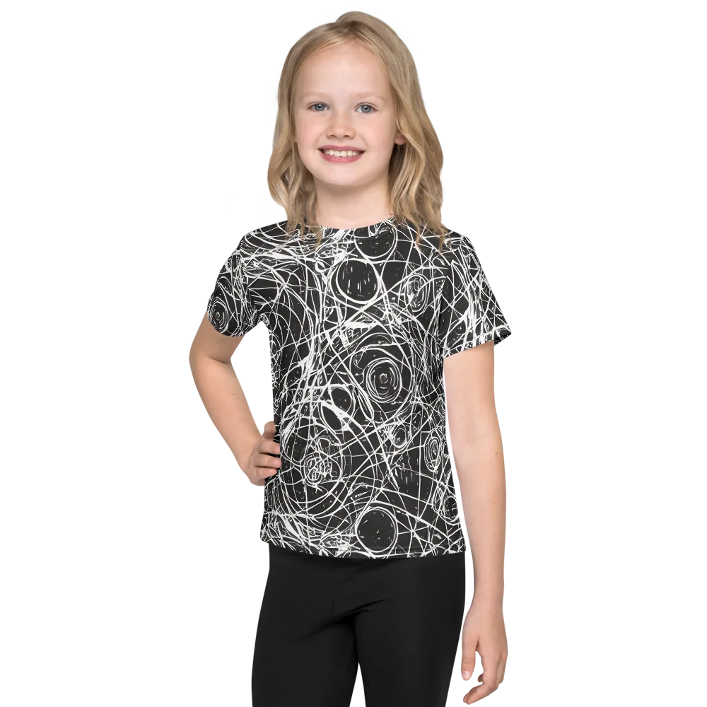 Ink Orbit on Kids Crew Neck T-Shirt — Front