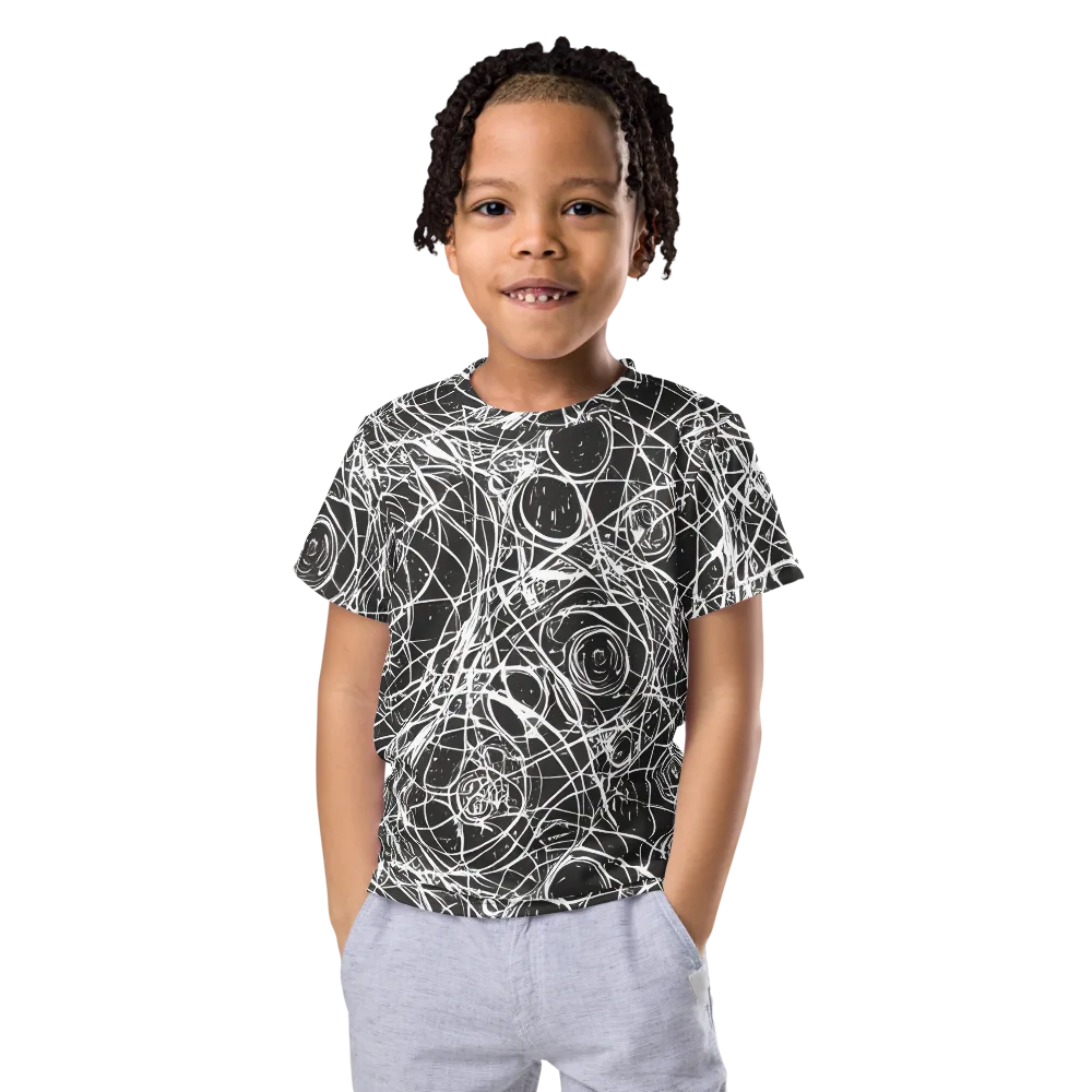 Ink Orbit on Kids Crew Neck T-Shirt — Front