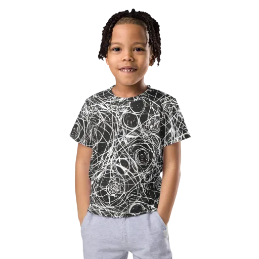 Ink Orbit on a Kids Crew Neck T-Shirt
