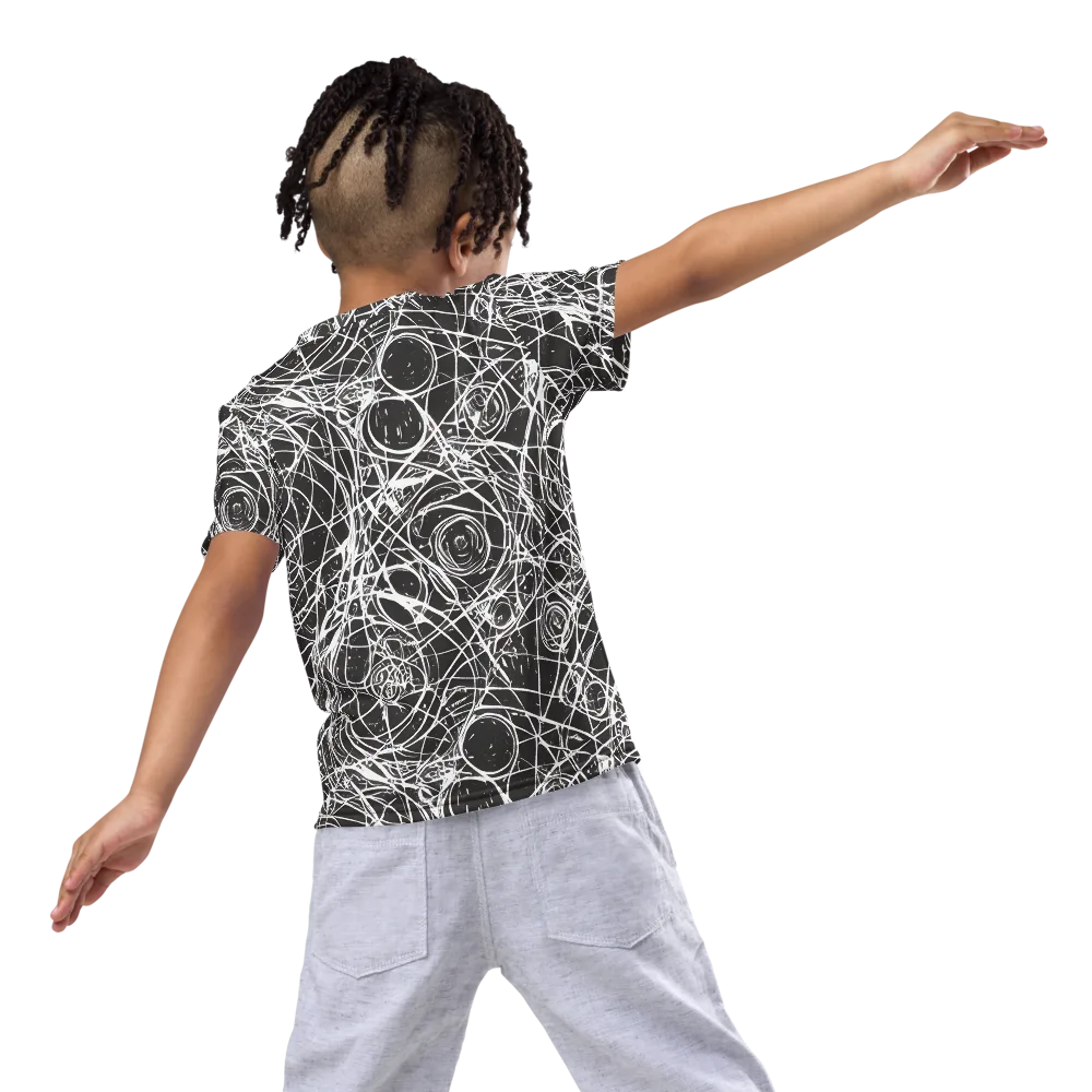 Ink Orbit on Kids Crew Neck T-Shirt — Back