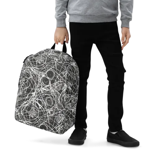 Ink Orbit on a Minimalist Backpack