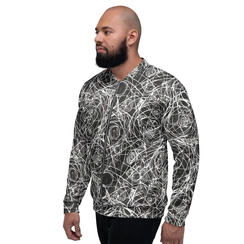 Ink Orbit on Bomber Jacket — Left