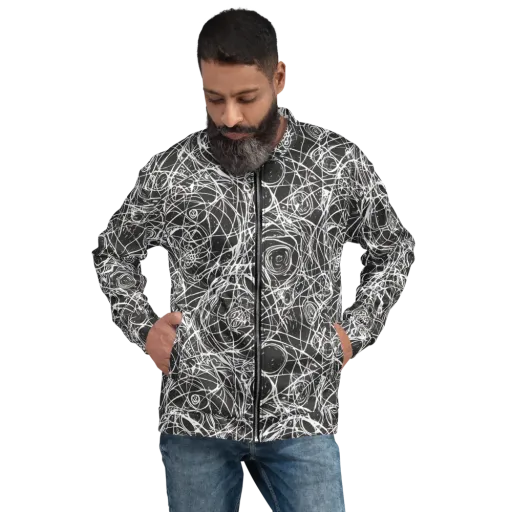 Ink Orbit on a Bomber Jacket