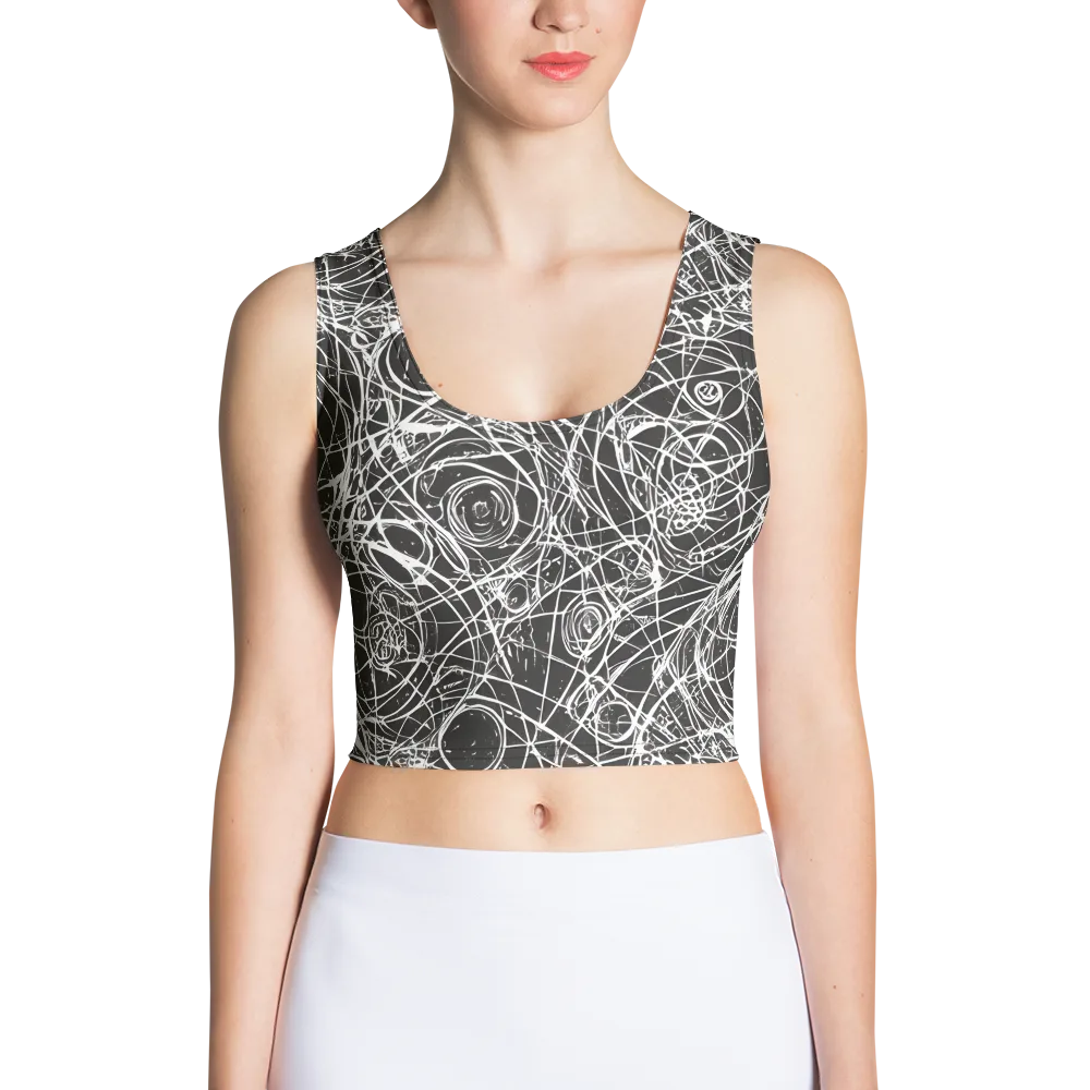 Ink Orbit on Crop Top — Front