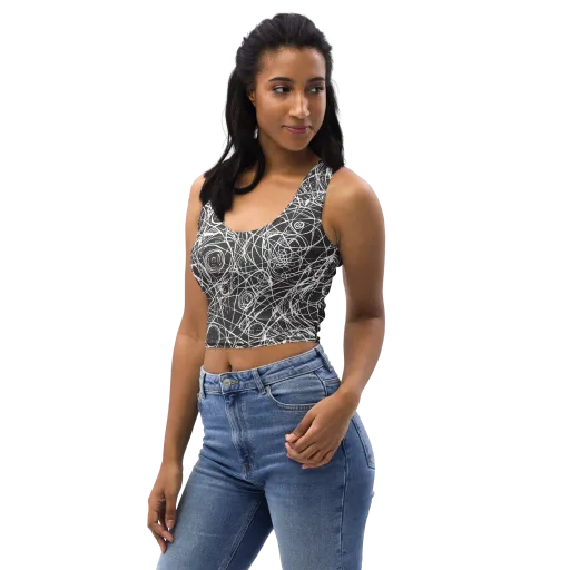 Ink Orbit on a Crop Top