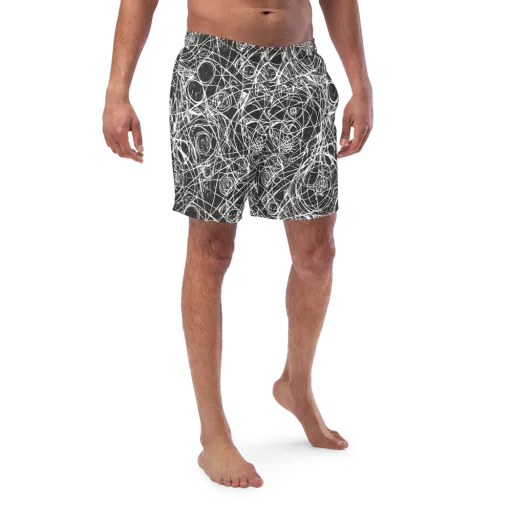 Ink Orbit on a Swim Trunks