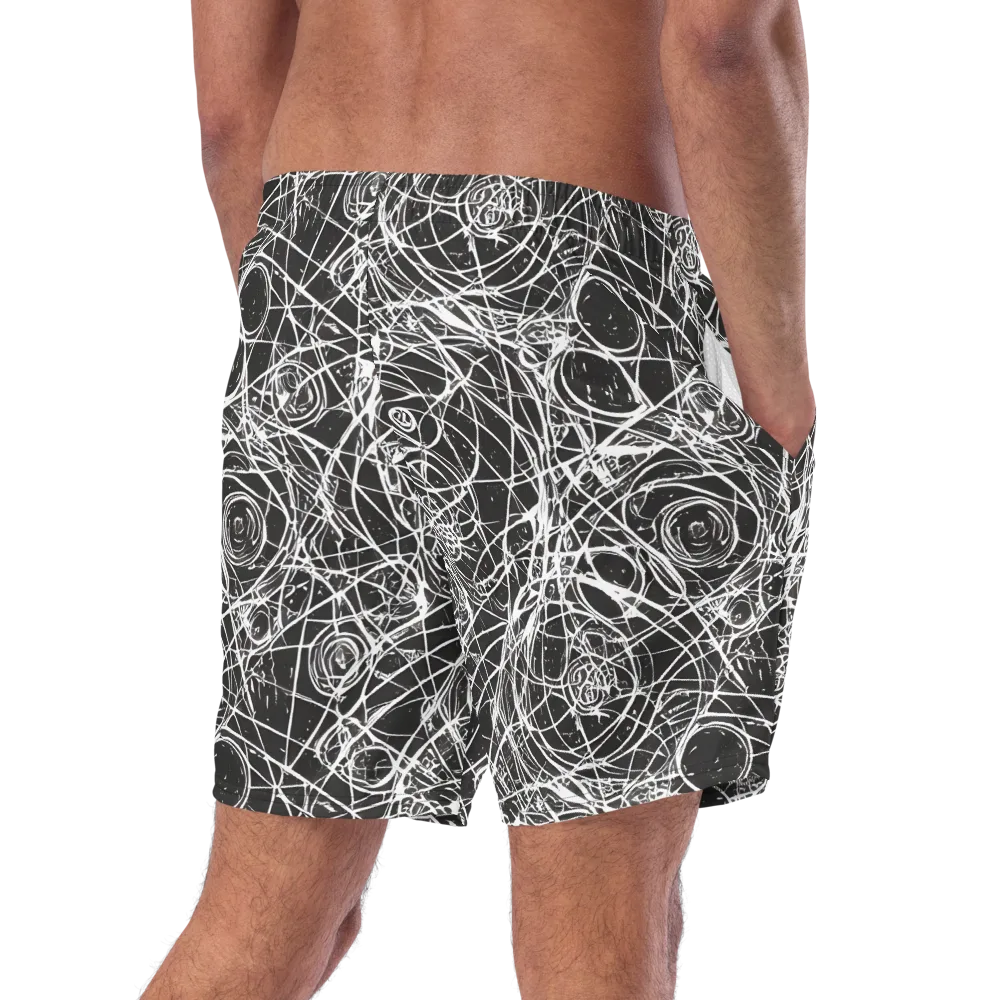 Ink Orbit on Swim Trunks — Right Back