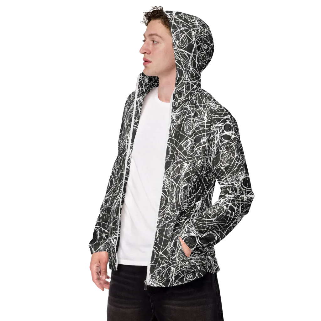 Ink Orbit on Men's Windbreaker — Left Front