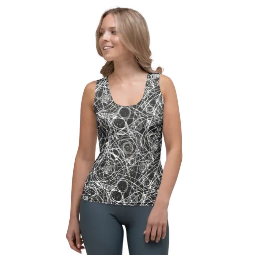 Ink Orbit on a Women's Tank Top