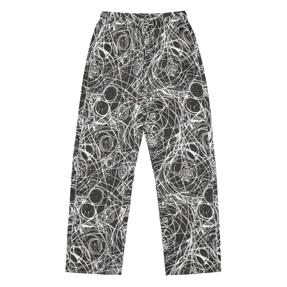 Ink Orbit on Women's Pajama Pants — Front