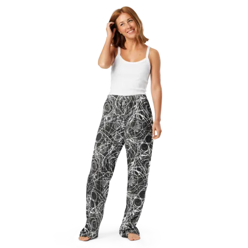 Ink Orbit on a Women's Pajama Pants