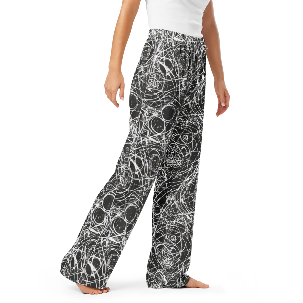 Ink Orbit on Women's Pajama Pants — Right Front