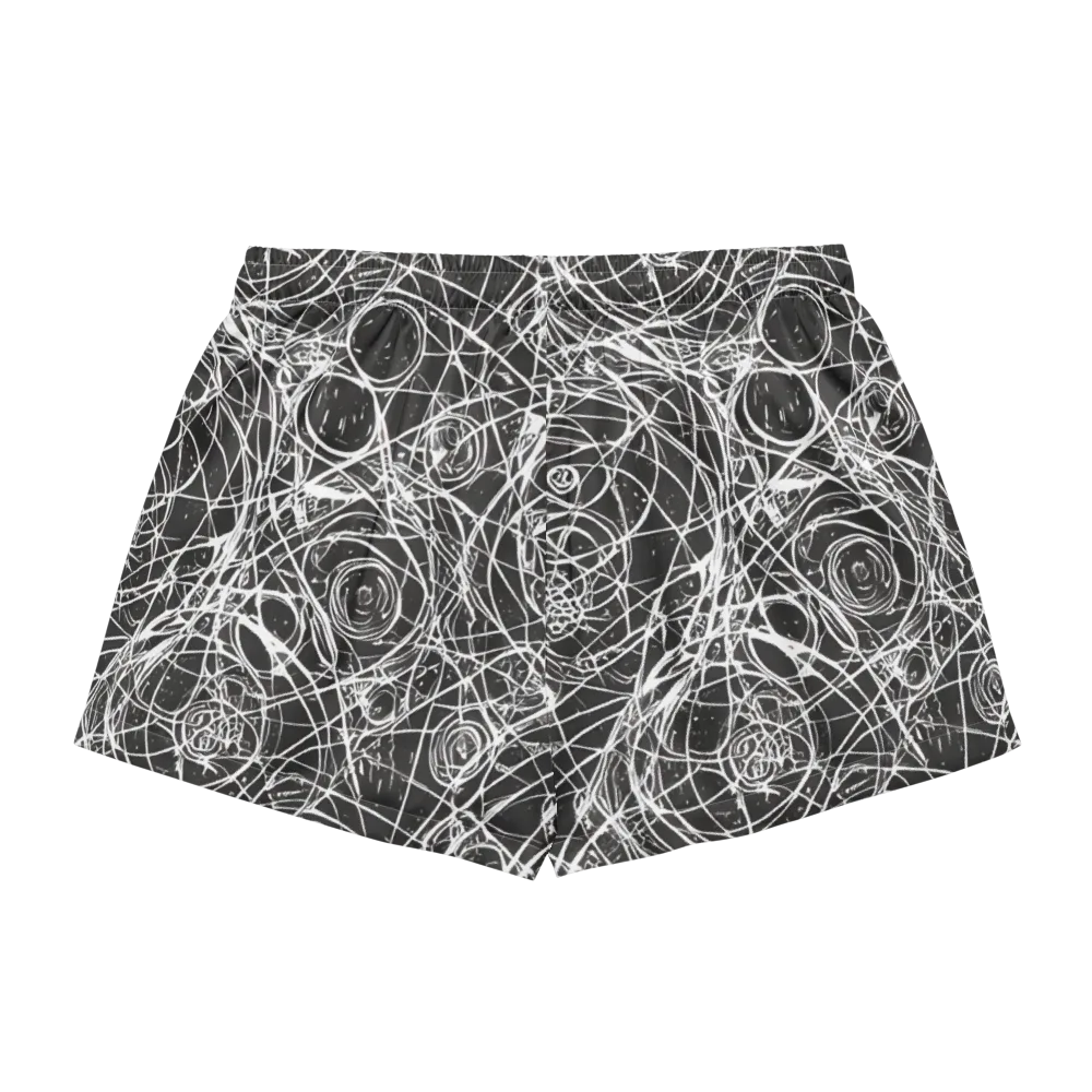 Ink Orbit on Women's Pajama Shorts — Back