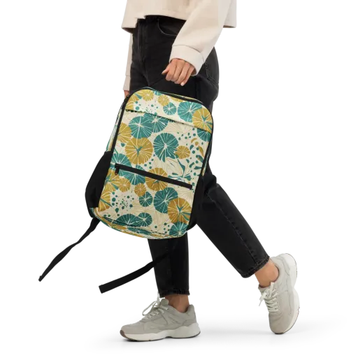 Ochre Lotus Field on a Utility Backpack