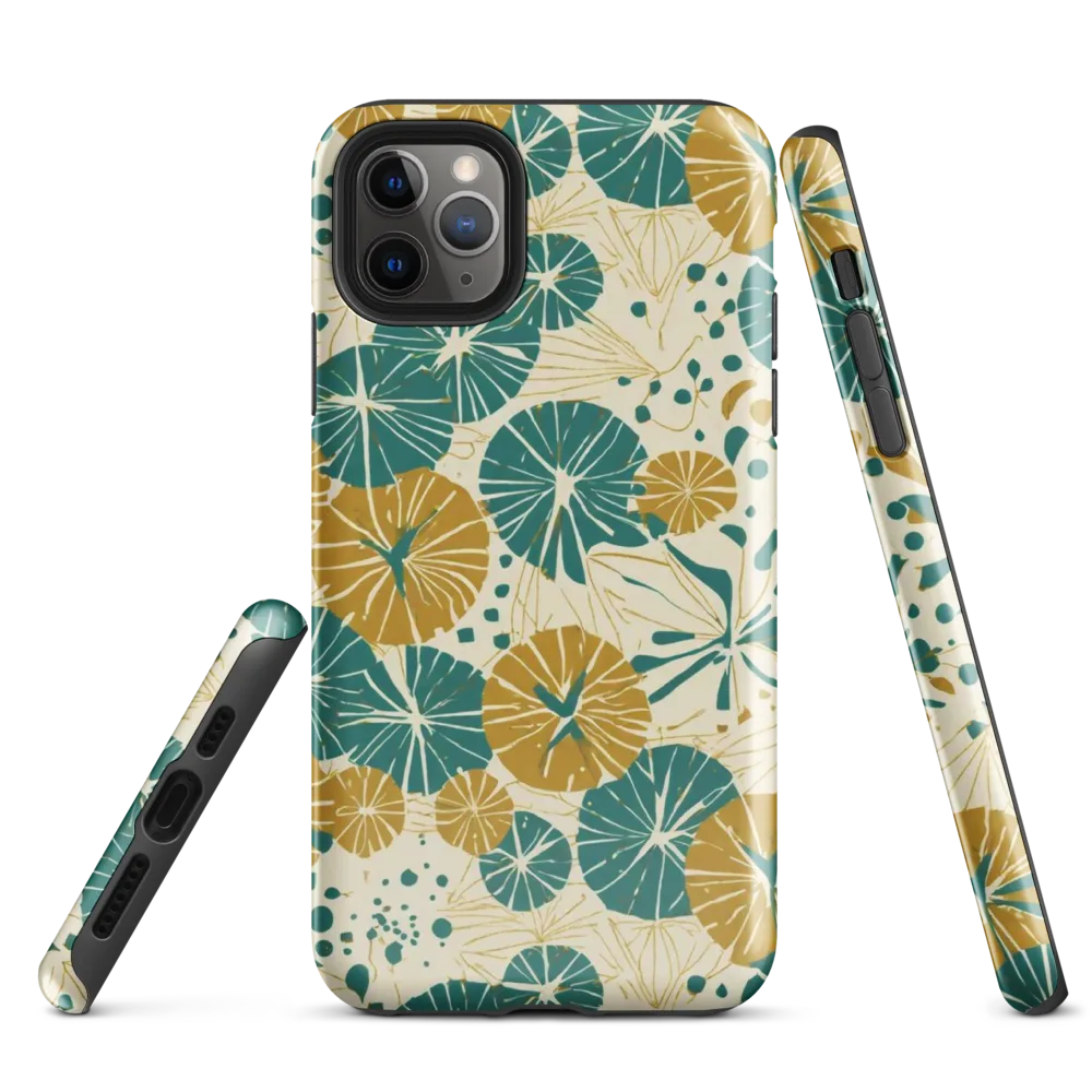 Ochre Lotus Field on Tough Case for iPhone® — Front