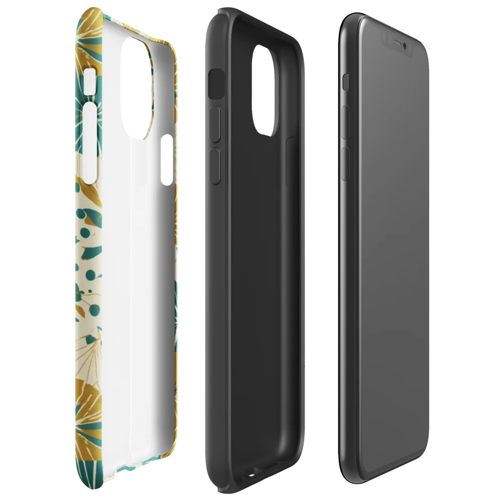 Ochre Lotus Field on Tough Case for iPhone® — Right