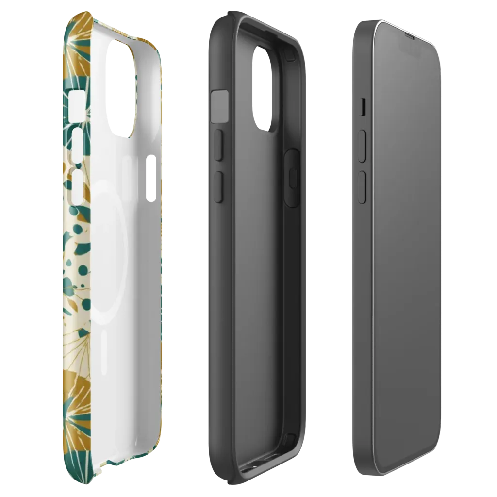 Ochre Lotus Field on MagSafe Tough Case for iPhone® — Front