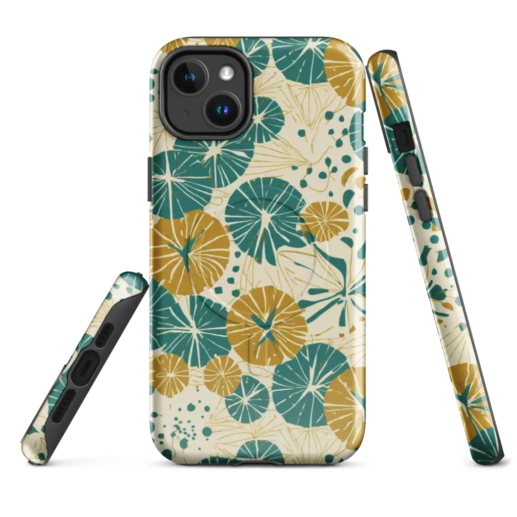Ochre Lotus Field on MagSafe Tough Case for iPhone® — Front