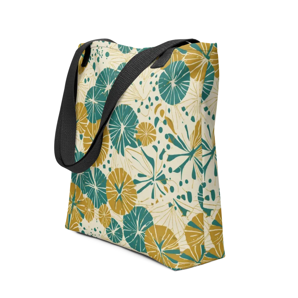 Ochre Lotus Field on Tote Bag — Front