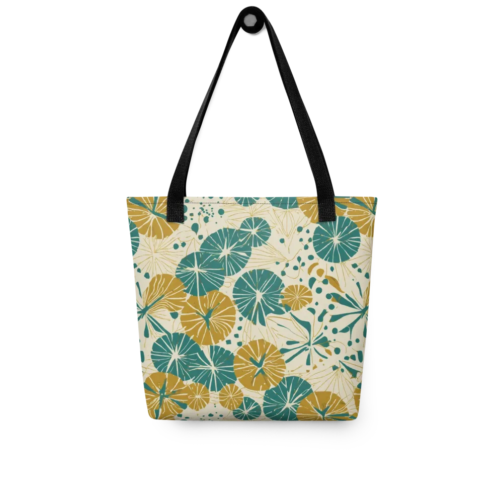 Ochre Lotus Field on Tote Bag — Front