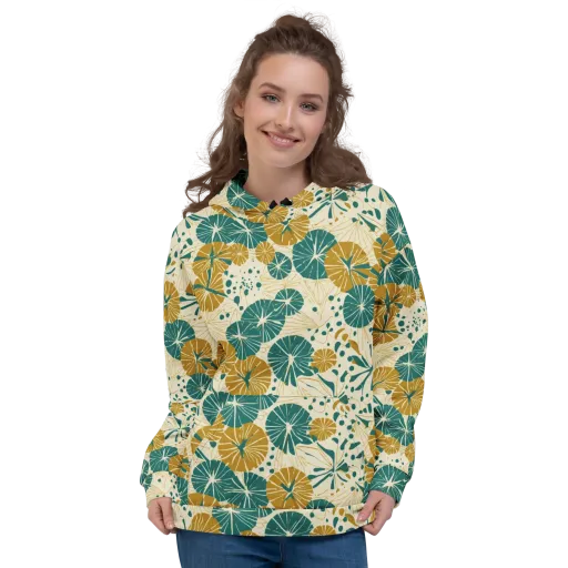 Ochre Lotus Field on a Hoodie