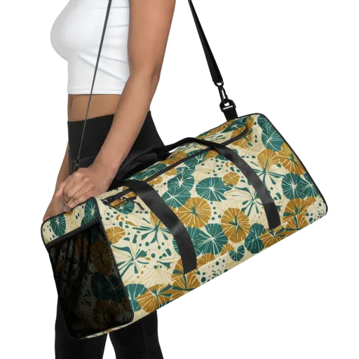 Ochre Lotus Field on a Duffle Bag