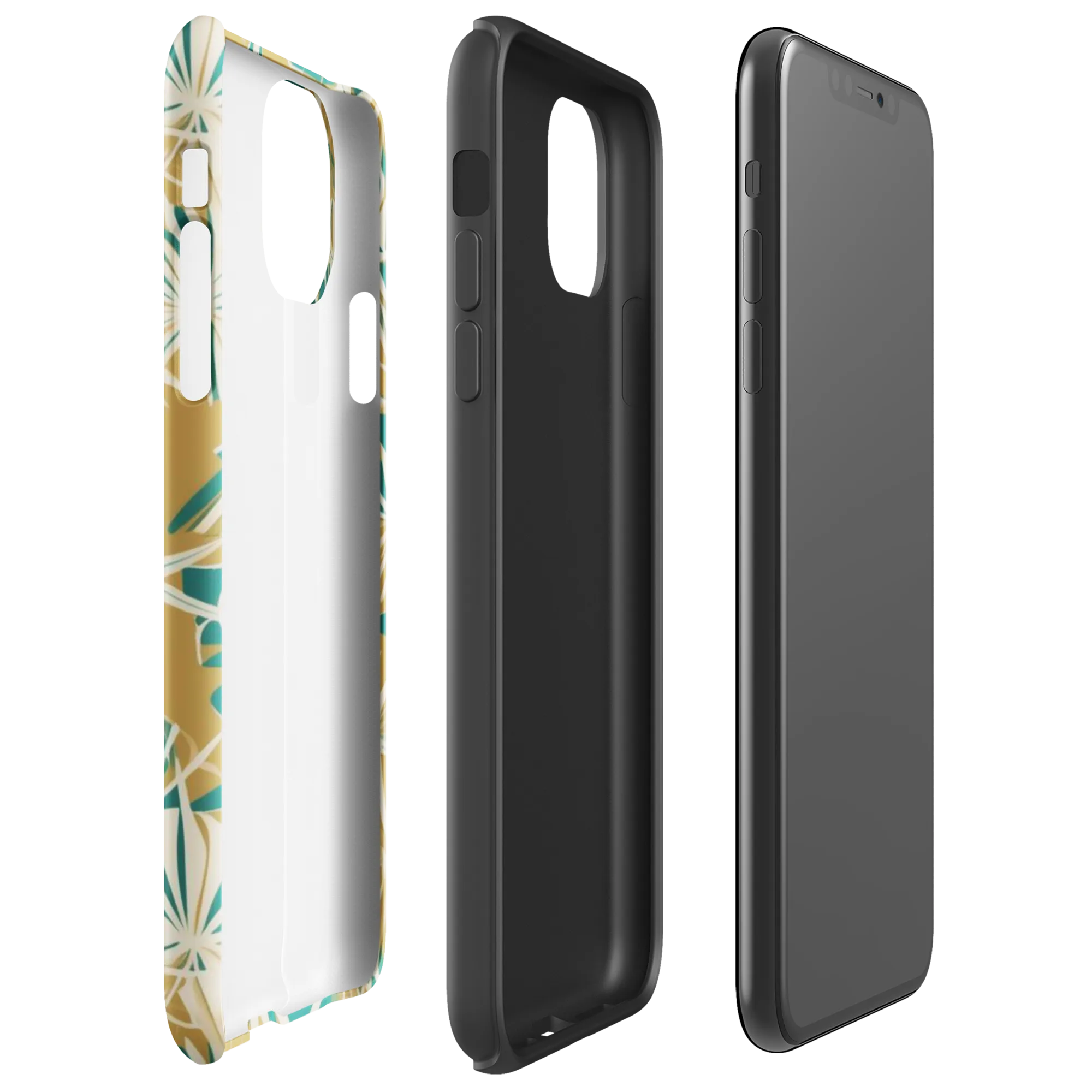 Teal Garden Rhapsody on Tough Case for iPhone® — Right