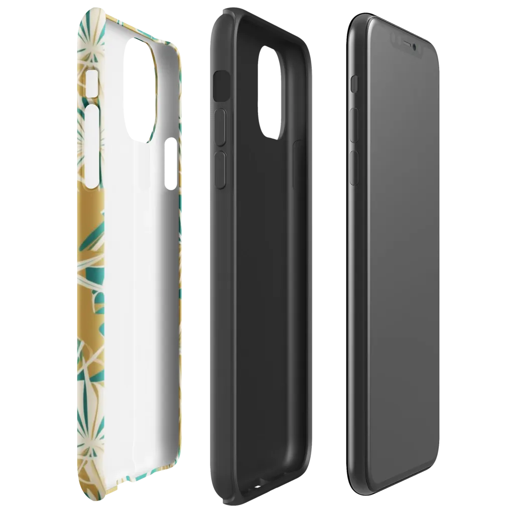Teal Garden Rhapsody on Tough Case for iPhone® — Right