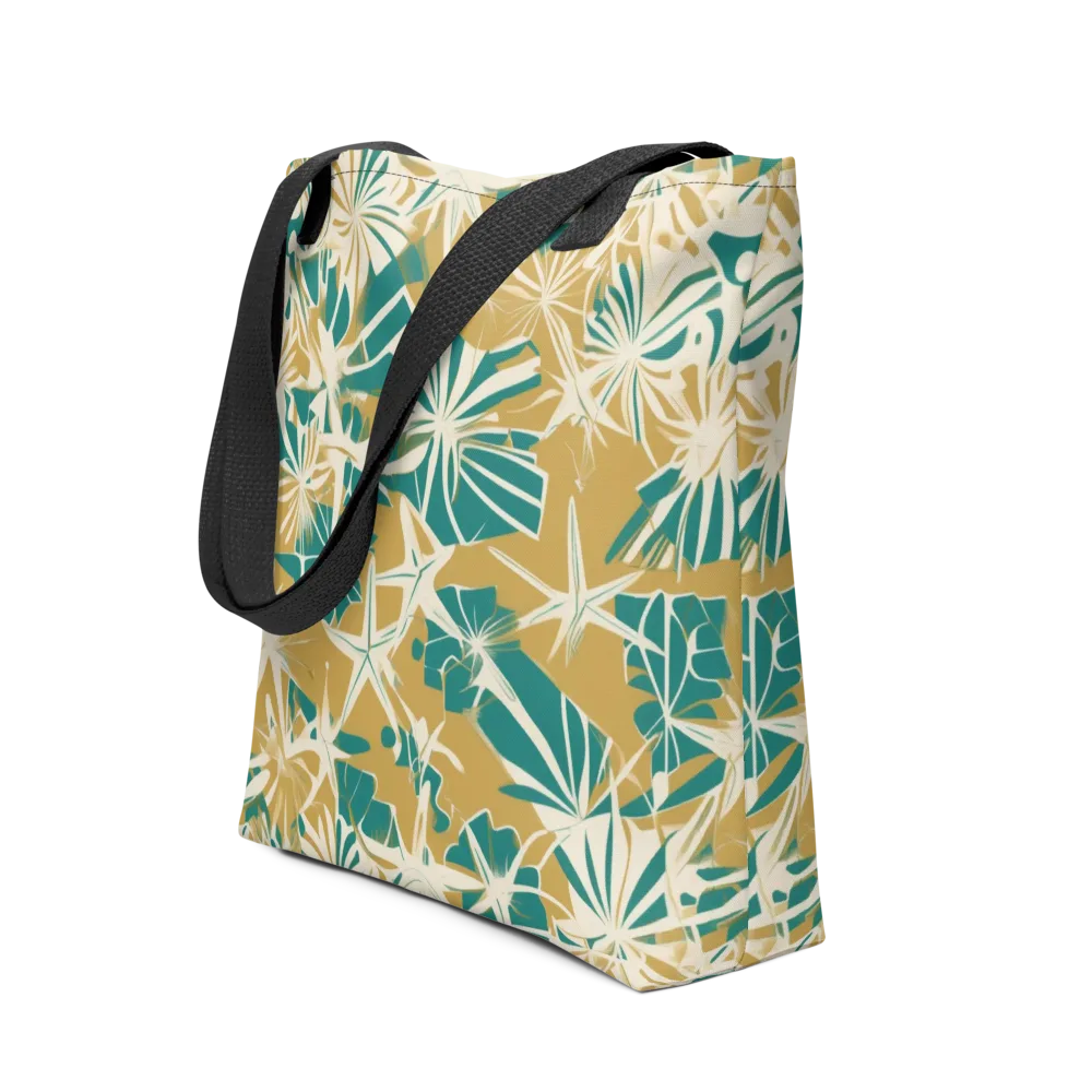 Teal Garden Rhapsody on Tote Bag — Front