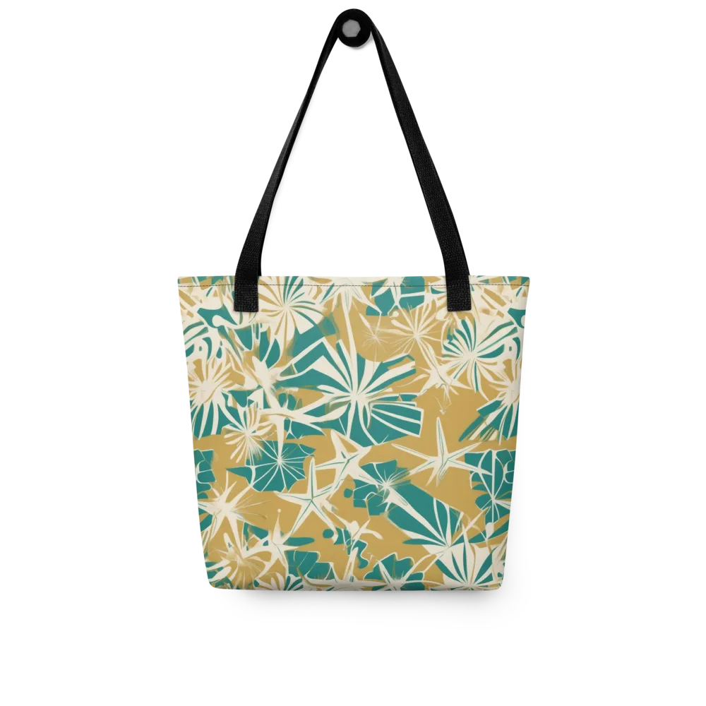 Teal Garden Rhapsody on Tote Bag — Front
